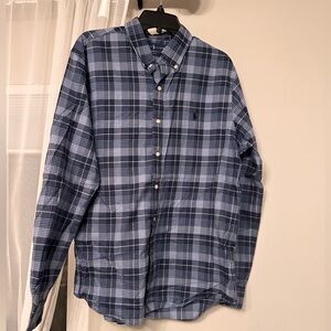 Ralph Lauren Blue Plaid Button-Down Shirt